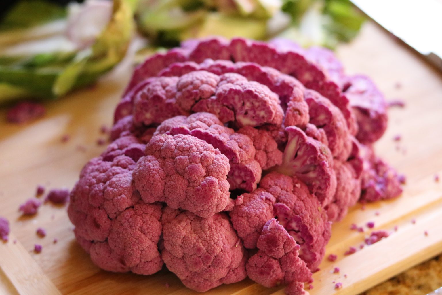 Roasted Purple Cauliflower Claudia's Table