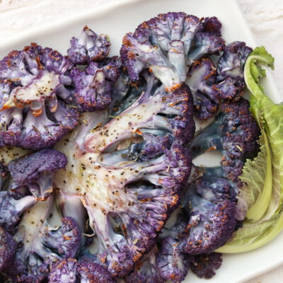 Roasted Purple Cauliflower
