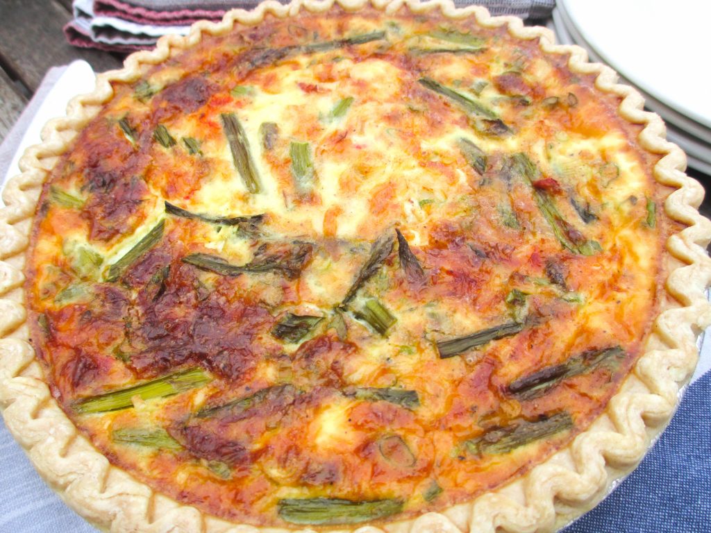 Lobster Asparagus and Gruyere Quiche