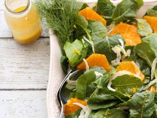 Orange Fennel Salad with Orange Honey Dressing