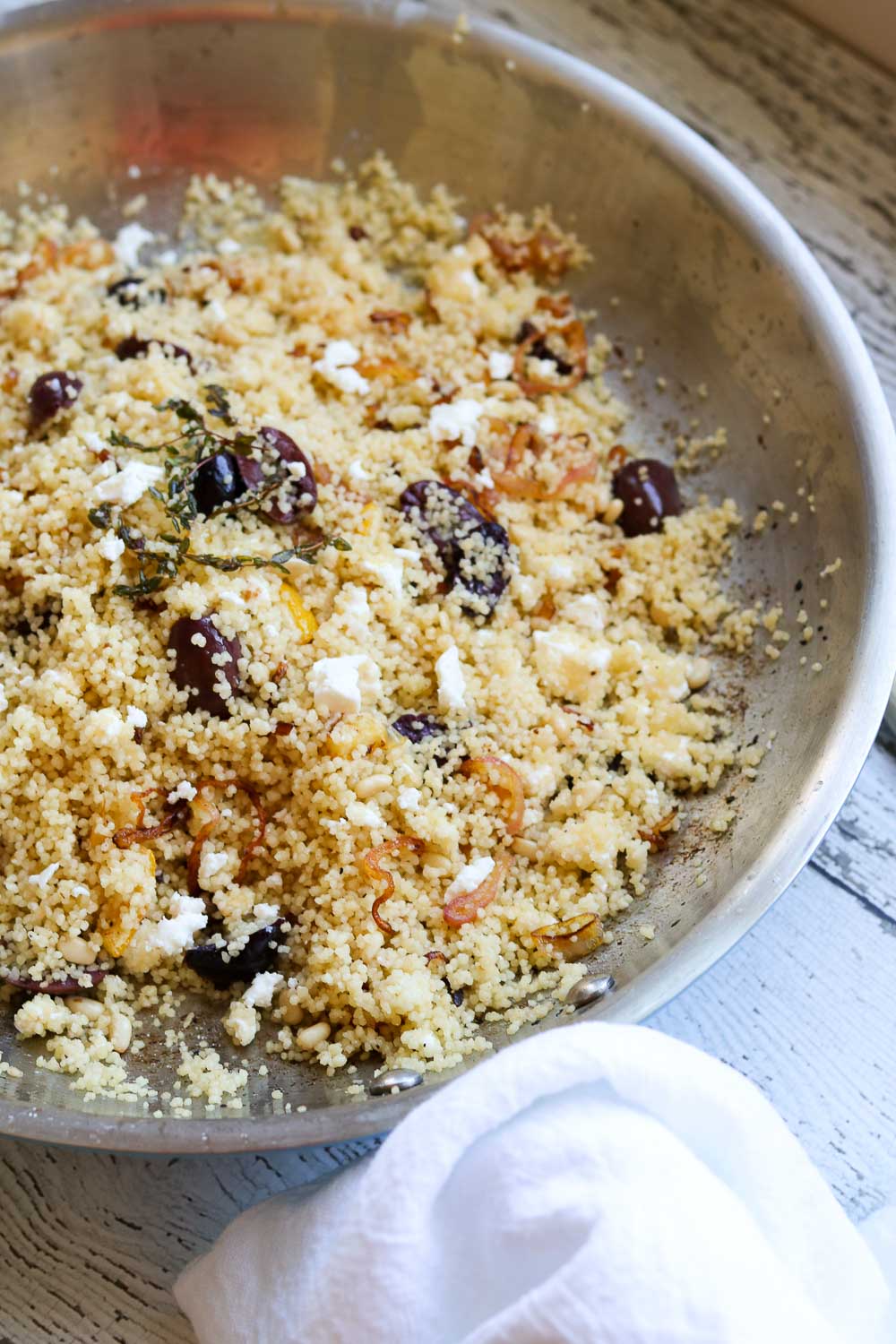 Lemon Thyme Couscous with Olives – Claudia's Table