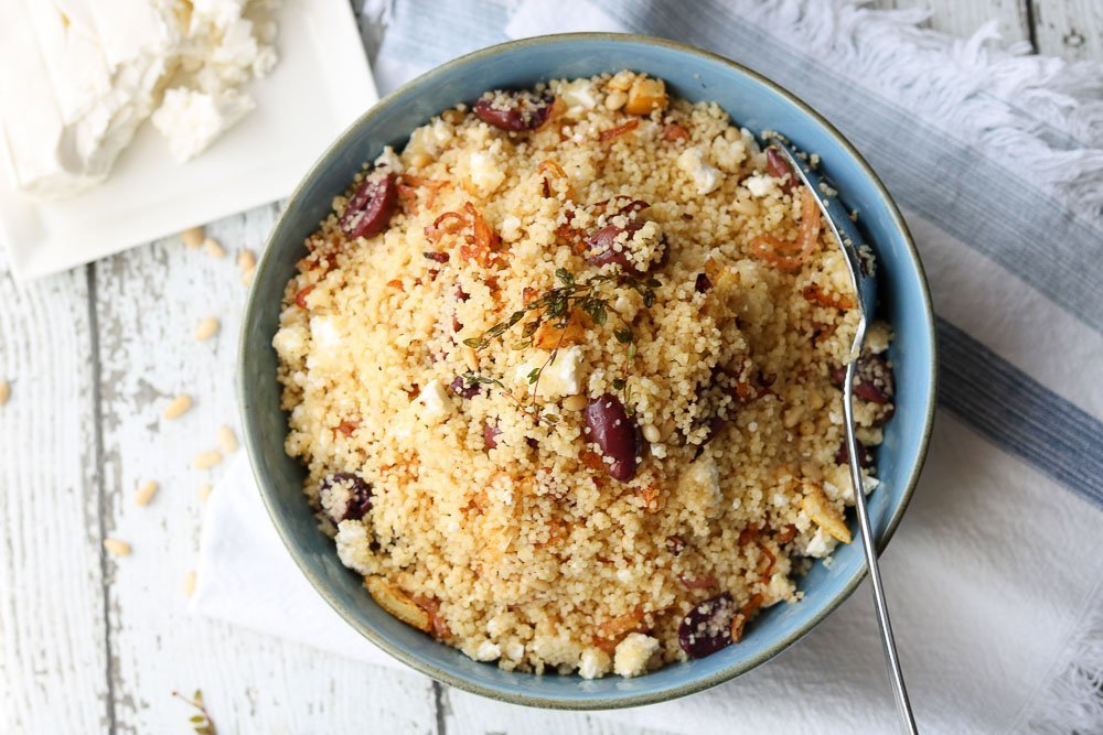 Lemon Thyme Couscous with Olives