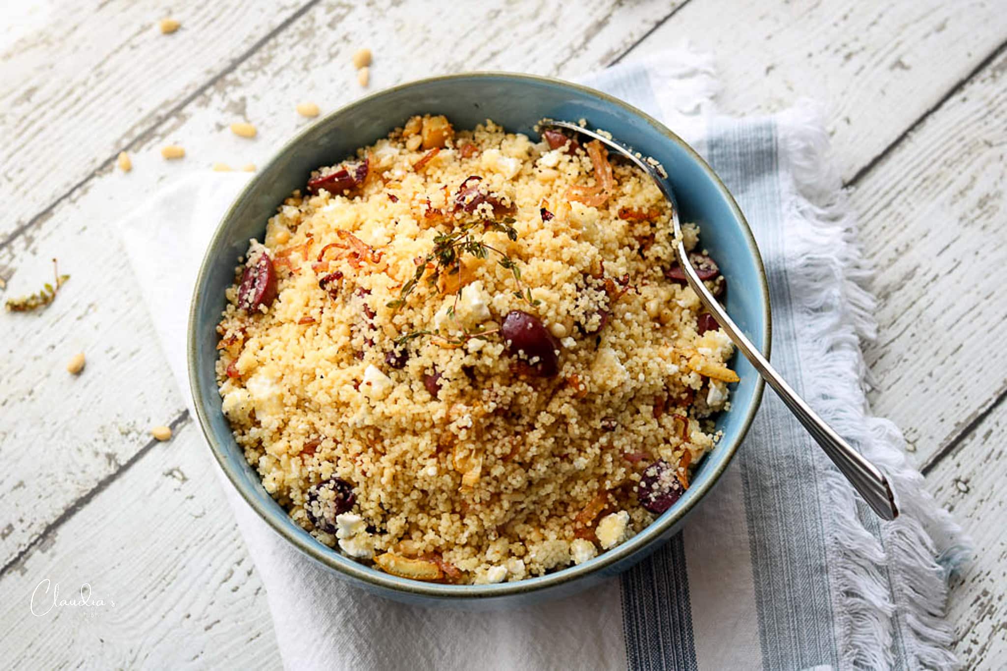 Lemon Thyme Couscous with Olives