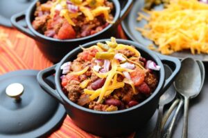 Fast and Easy Beef Chili horizontal