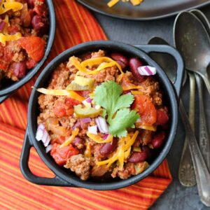 Fast and Easy Beef Chili single serve