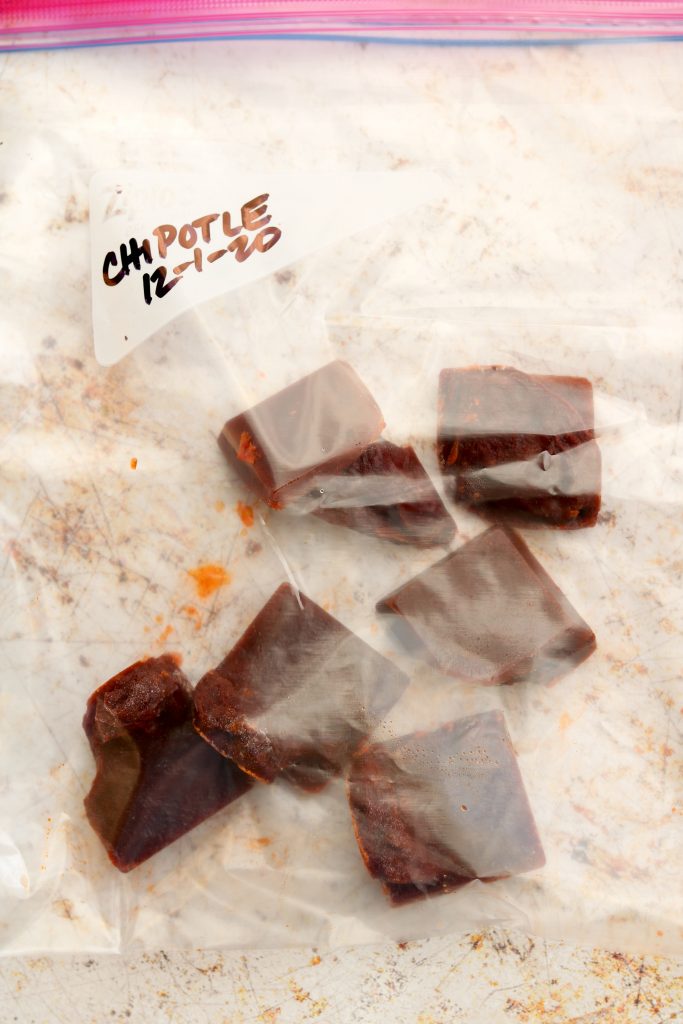 chipotle chiles froze in bag
