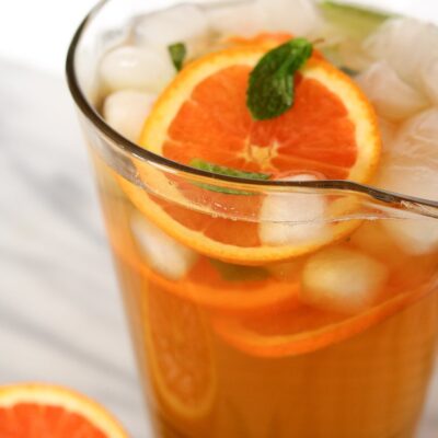 step by step to make honey orange mint green tea