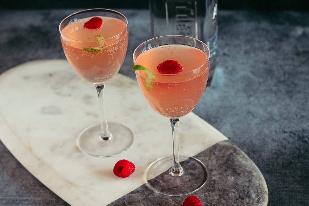 Sparkling Raspberry Tequila Cocktail