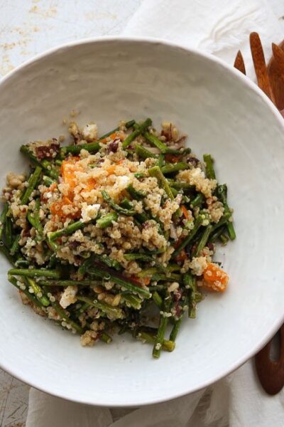 Warm Quinoa with Roasted Asparagus and Peppers