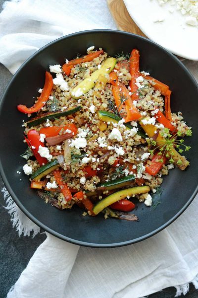 Roasted Vegetable Quinoa with Feta – Claudia's Table