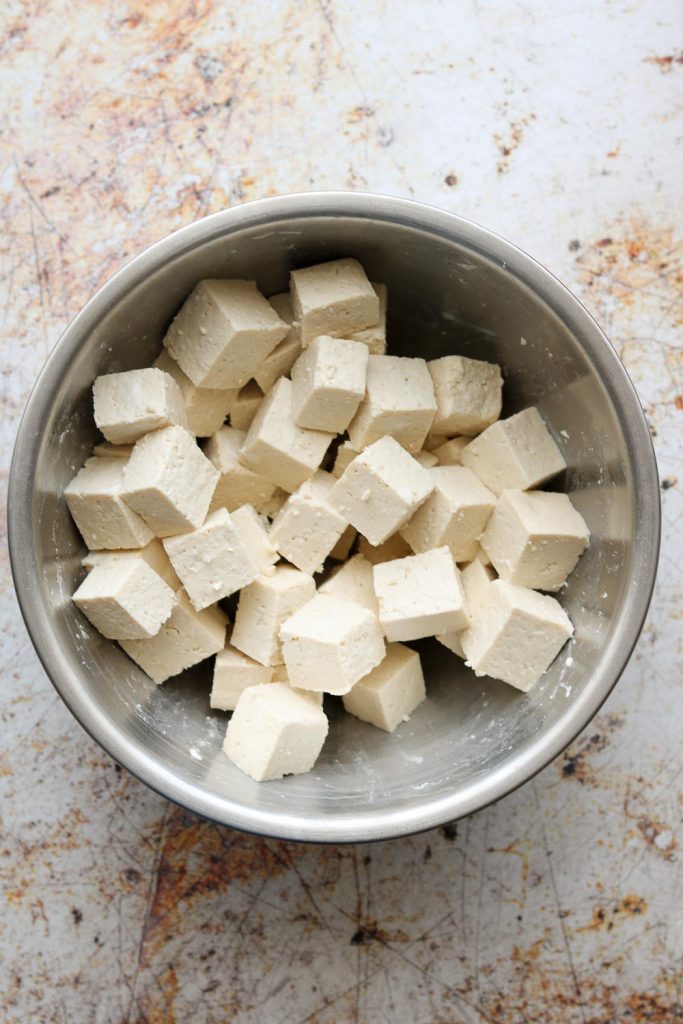 tofu and cornstarch cubed Houston 