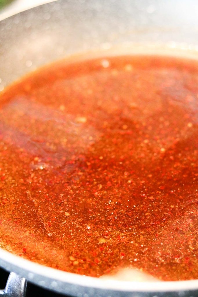 sauce mixture for spicy korean style tofu bowls
