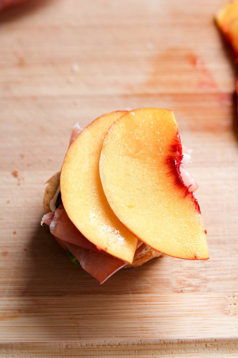 Peach Prosciutto and Mascarpone Crostini Claudia's Table