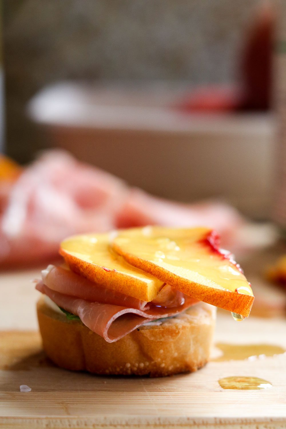 Peach Prosciutto and Mascarpone Crostini Claudia's Table