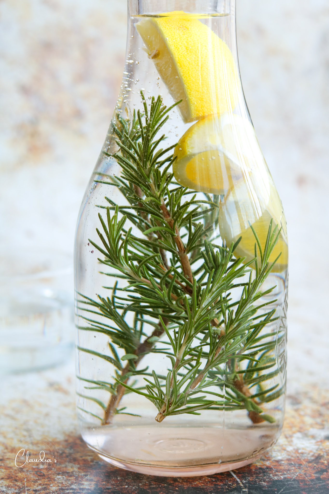 Rosemary Lemon Water Claudia's Table