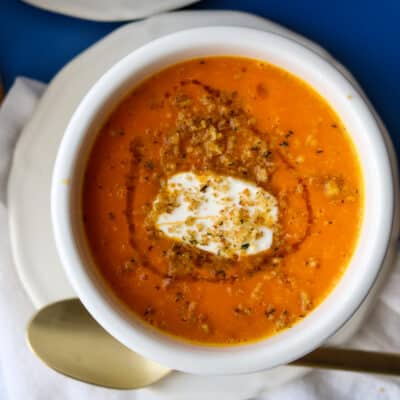 Roasted Carrot and Sweet Potato Soup