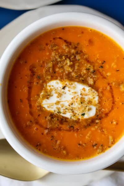 Roasted Carrot and Sweet Potato Soup