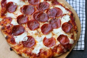 pepperoni pizza using perfect pizza dough recipe