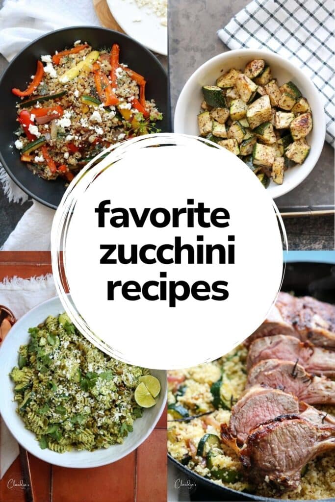 collage of favorite zucchini recipes 