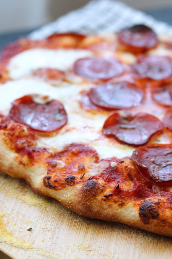 homemade pepperoni pizza using perfect all purpose pizza dough recipe 