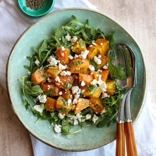 simple beet and feta salad sqaure image.