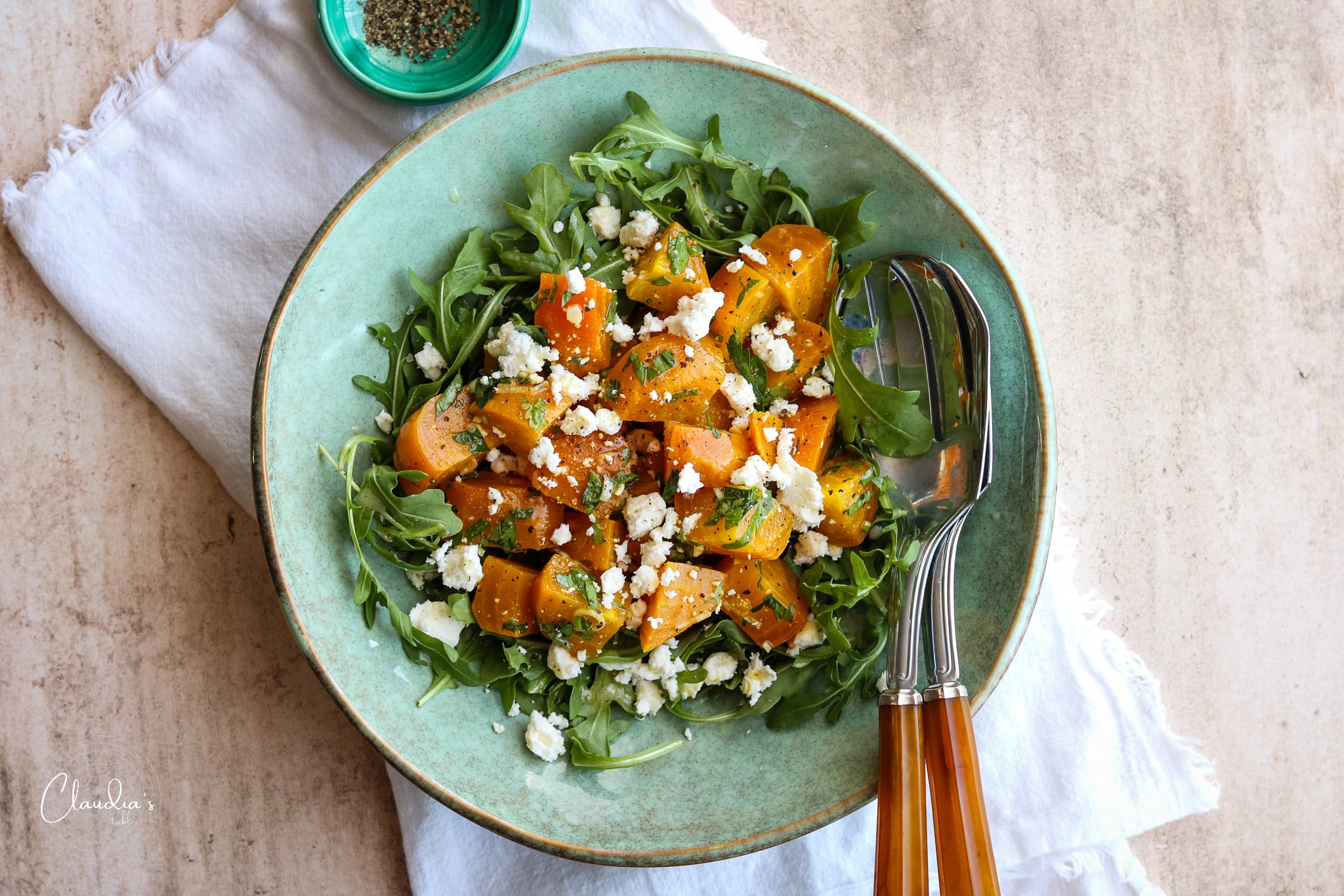 simple beet and feta salad horizontal image