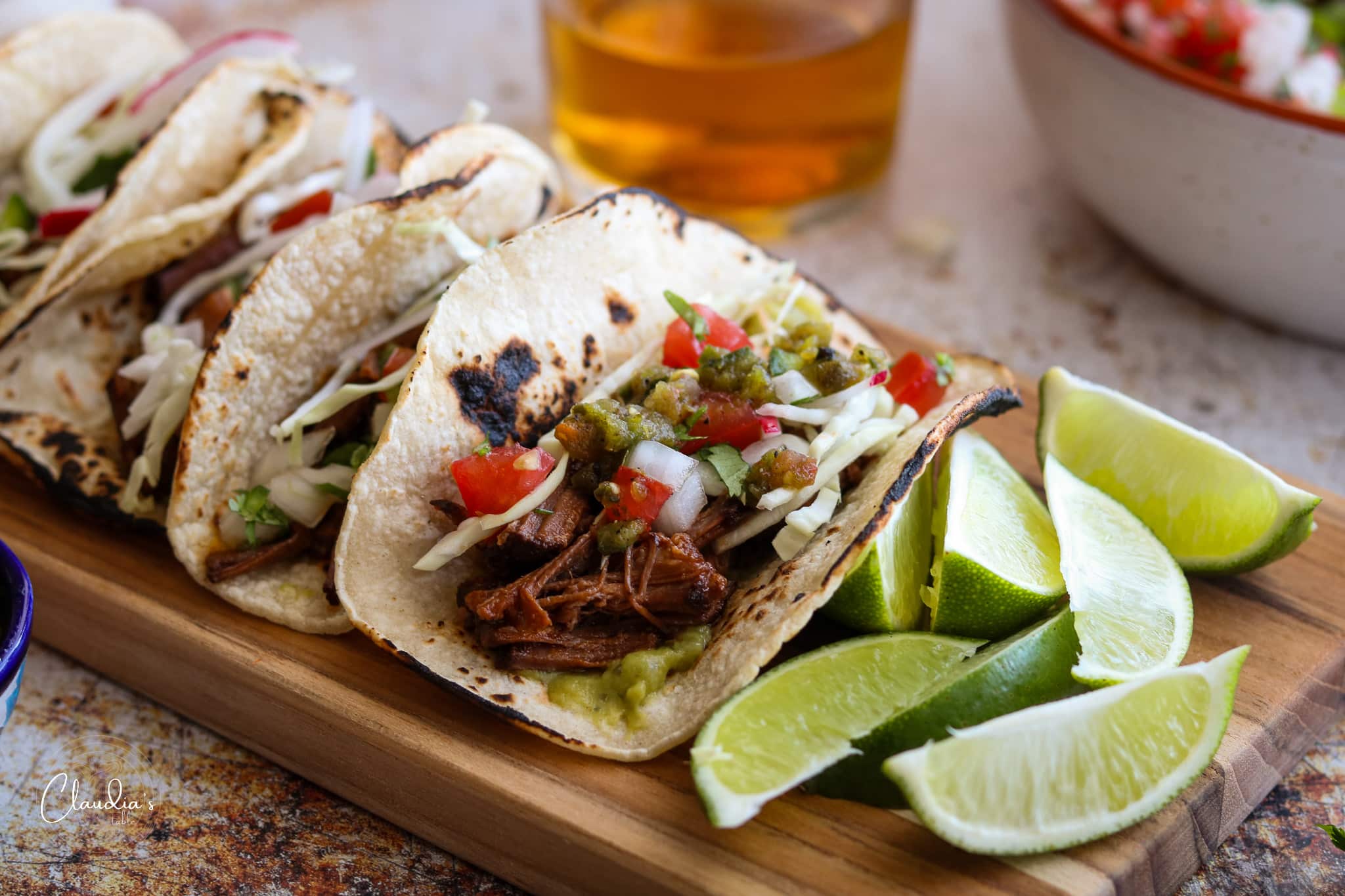 Slow-Braised Spicy Brisket Tacos