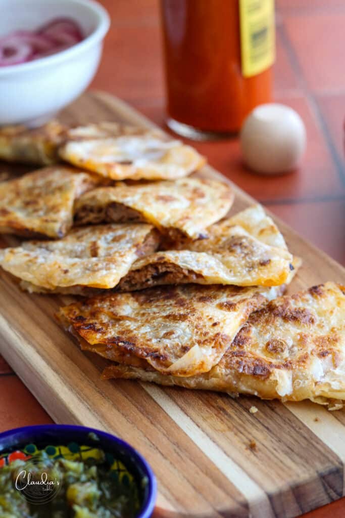 leftover brisket quesadillas 