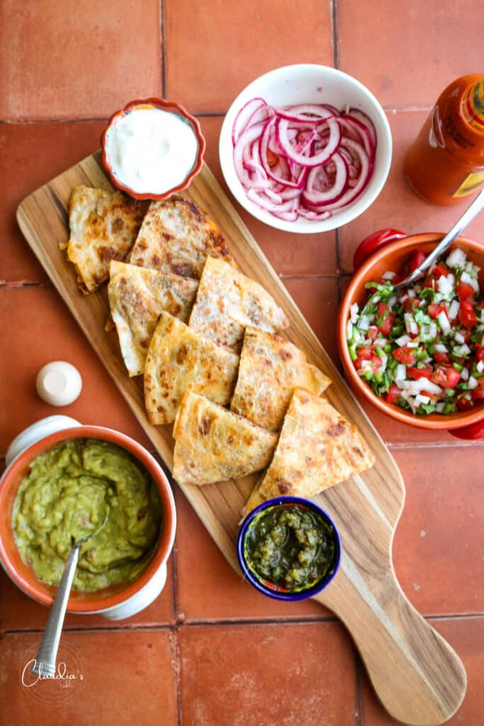how to serve brisket quesadillas 
