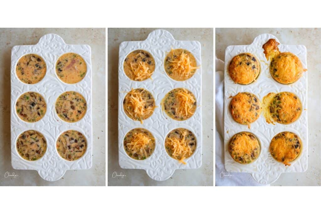 How to make denver omelette egg mufins