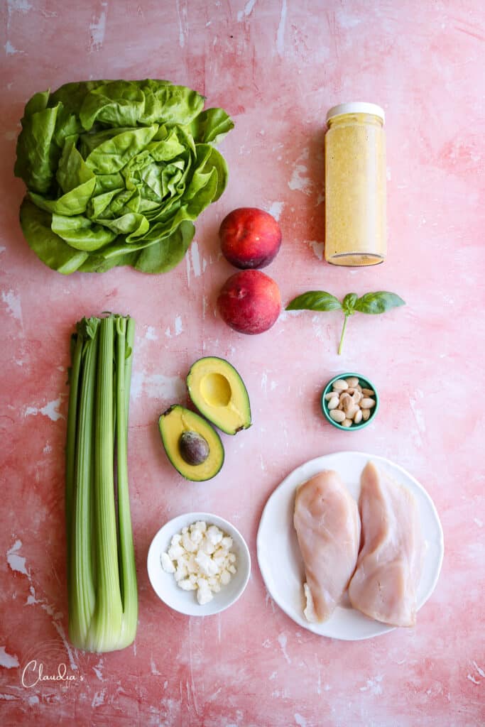 grilled peach salad ingredients