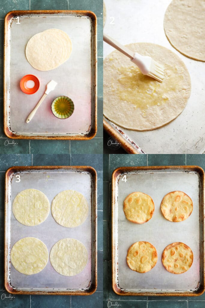 step by step directions for making tostada shells 
