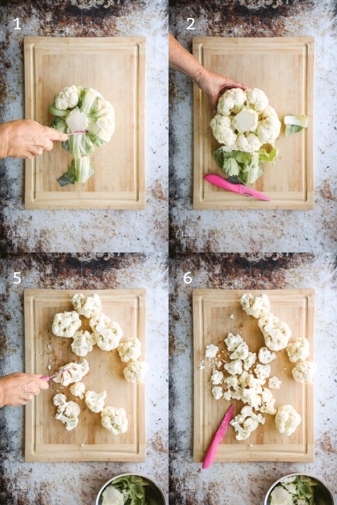 instructions for roasted cauliflower salad
