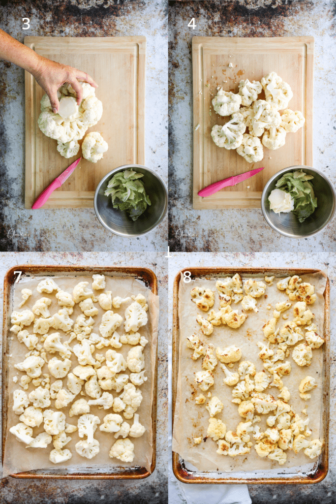 instructions for roasted cauliflower salad