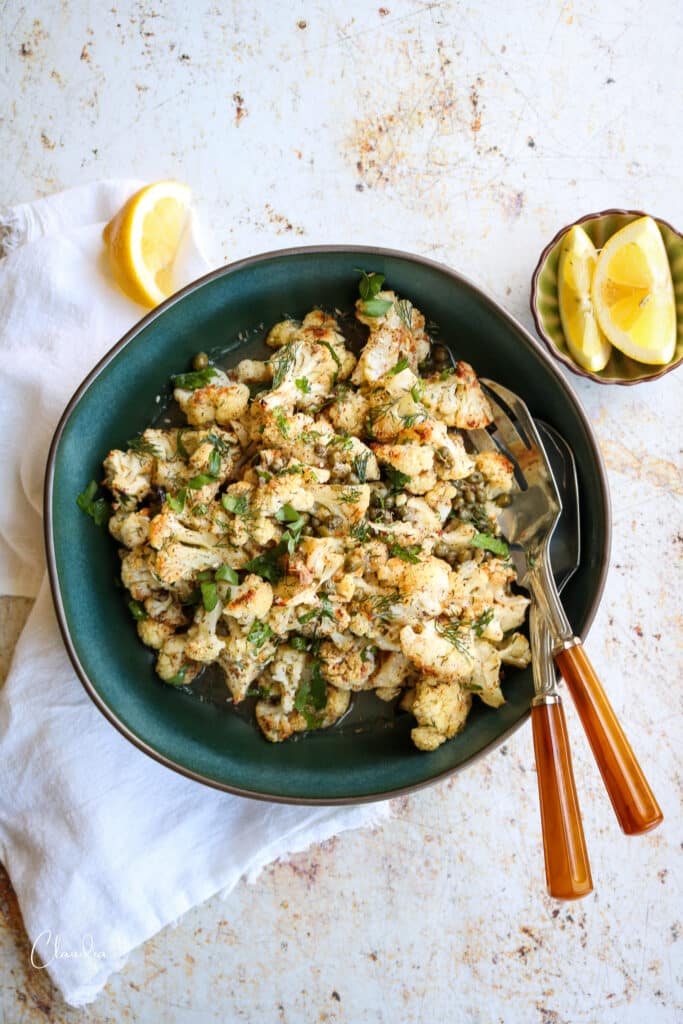 roasted cauliflower salad